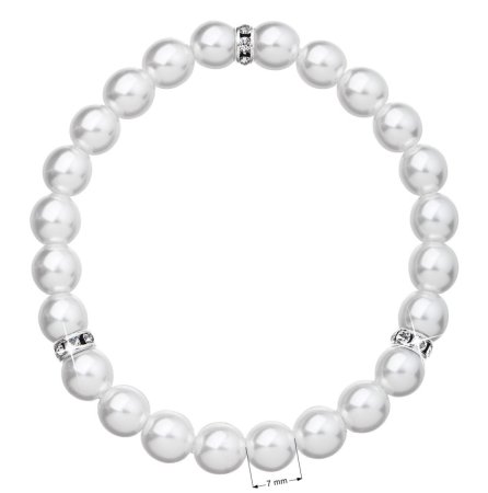 Náramok perlový 33017.1 Biela