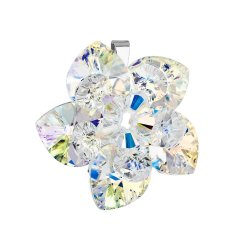 Stříbrný přívěsek s krystalem Swarovski AB efekt květina 34072.2 AB
