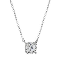 Stříbrný náhrdelník ELEN 12M00005 moissanite