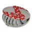 Kosmetické kapesní zrcátko se Swarovski Elements Corals II Červené
