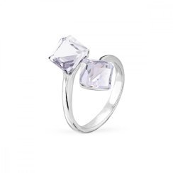 Prsteň kocka biela so Swarovski Elements Cube P48416PC Krystal 6 mm