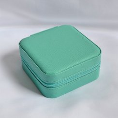 Šperkovnica štvorcová na zips SK0001 mint
