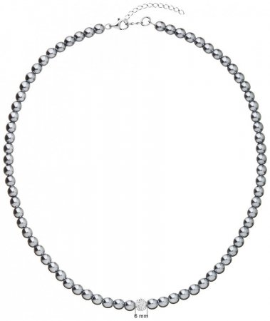 Perlový náhrdelník sivý 32063.3 Grey