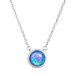 Náhrdelník se syntetickým modrým opálem kulatý 12065.3 blue