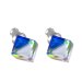 Náušnice se Swarovski Elements kostka Vitrail Medium 8 mm