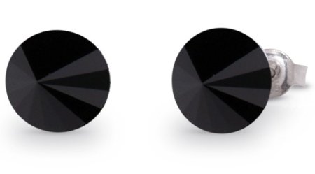 Náušnice Rivoli se Swarovski Elements Sweet Candy Studs K1122SS39J jet 8 mm