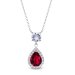 Stříbrný náhrdelník s krystaly Swarovski Elements Briselle NCP4320SCC Scarlet