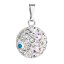 Stříbrný přívěsek s krystaly Swarovski ab efekt kulatý 34225.2 AB