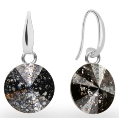 Náušnice Rivoli se Swarovski Elements Candy KW112212BP Black Patina 10 mm