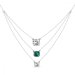 Náhrdelník zelený so Swarovski Elements Imperial Trio NK3ROLO4480CEM Emerald