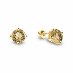 Náušnice zlaté se Swarovski Elements Ronda KPG1088SS39LCT Light Colorado Topaz