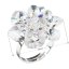 Strieborný prsteň s kryštálmi Swarovski biela kytička 35012.1 Krystal