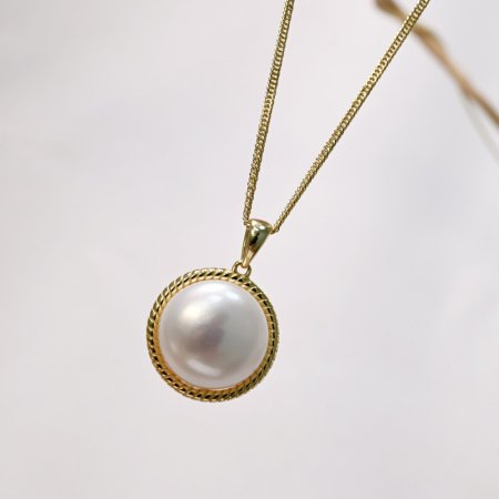 Pozlacený náhrdelník s říční perlou 22050.1