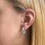 Stříbrné náušnice kruhy s krystaly Swarovski bílý kruh 31120.1 Krystal