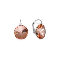 Náušnice růžovo oranžové Rivoli se Swarovski Elements Sweet Candy K112212VR Vintage Rose 12 mm