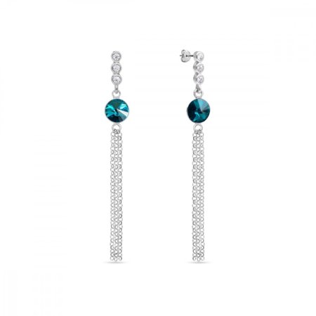 Náušnice modré se Swarovski Elements Ballena KC1122SS29BZ Blue Zircon