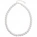 Perlový náhrdelník s křišťály Preciosa 32011.1 Bílá