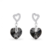 Náušnice šedé se Swarovski Elements Amore KCS622810SN Silver Night
