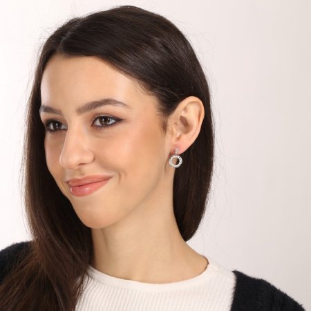 Stříbrné náušnice kruhy 11554.1