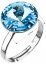 Prsten světle modrý Rivoli se Swarovski Elements Aqua 12 mm
