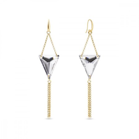 Náušnice čiré se Swarovski Elements Trident KWG327118C Krystal