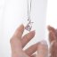 Strieborný náhrdelník so Swarovski kryštálmi srdce ružové 32071.3 Light Rose