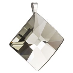 Přívěsek šedý se Swarovski Elements kosočtverec 34079.3 Black diamond