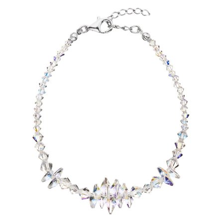 Stříbrný náramek se Swarovski krystaly AB efekt 33107.2 AB