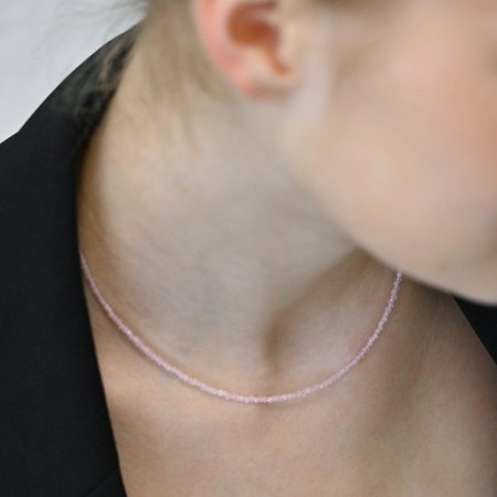 Náhrdelník s pravými ružovými opálmi 42012.3 oceľ