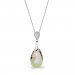 Stříbrný náhrdelník se Swarovski Elements měnivá kapka Dainty Drop N610616PS Paradise Shine