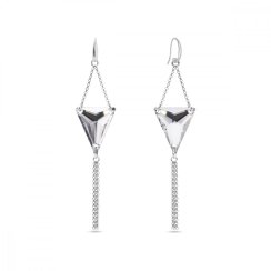Náušnice čiré se Swarovski Elements Trident KW327118C Krystal