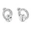Stříbrné náušnice pecky s křišťály Preciosa bílé kulaté 31239.1 Krystal