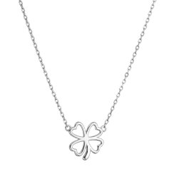 Strieborný náhrdelník štvorlístok 62036