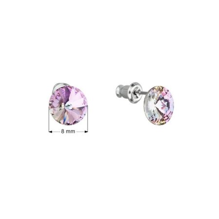 Náušnice Rivoli se Swarovski Elements Vitrail Light 8 mm