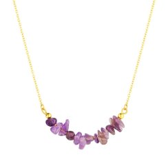 Náhrdelník s kamenem ametyst 42037.3 ocel