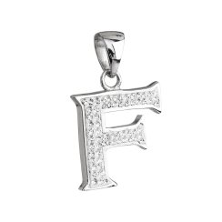 Přívěsek se Swarovski Elements písmeno F 34102.1 Krystal