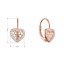 Pozlacené stříbrné náušnice srdíčka 11715.1 rose gold