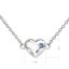 Strieborný náhrdelník s kryštálom Swarovski biele srdce 32061.1 Kryštál