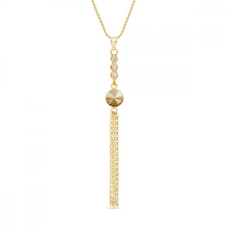 Náhrdelník zlatý se Swarovski Elements Ballena NCG1122SS29GS Golden Shadow
