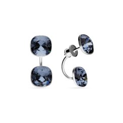 Náušnice Swarovski Elements tvare štvorca Netta KF447010DB Denim Blue