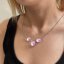 Strieborný náhrdelník so Swarovski kryštálmi ružový guľatý 32033.3 rosa