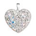 Strieborný prívesok s kryštálmi Swarovski ab efekt srdca 34243.2 AB