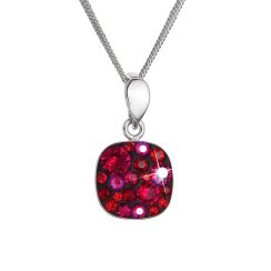 Strieborný náhrdelník so Swarovski kryštálmi 32088.3 cherry