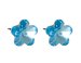 Náušnice so Swarovski Elements kvetinka Aqua 10 mm