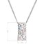 Strieborný náhrdelník so Swarovski kryštálmi dúhový obdĺžnik 32074.2 AB