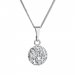 Stříbrný náhrdelník se Swarovski krystaly kulatý bílý 32086.1 Krystal