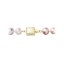 Perlový náramek z říčních perel se zapínáním ze 14 karátového zlata 923004.3/9268A multi