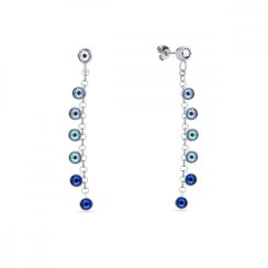 Náušnice modré sa Swarovski Elements Milipedo KCROLO2038CB Capri Blue
