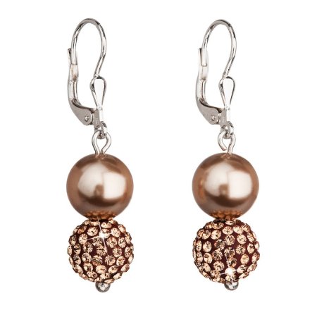 Náušnice so Swarovski Elements 31155.3 Bronze