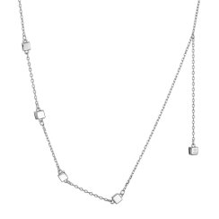 Stříbrný náhrdelník s kostičkami 62014